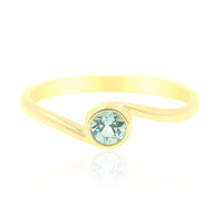 Anillo en oro con Turmalina nigeriana paraiba