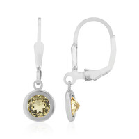Pendientes en plata con Berilo amarillo