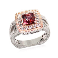 Anillo en plata con Zircón rosado (Dallas Prince Designs)