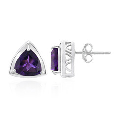 Pendientes en plata con Amatista de Zambia