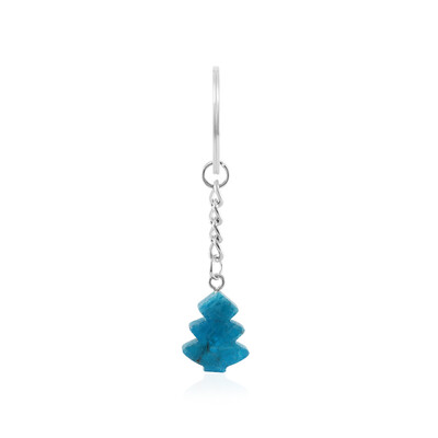 Llavero con Apatita azul neón