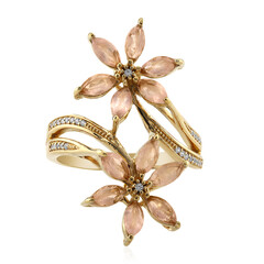 Anillo en plata con Cuarzo rosa