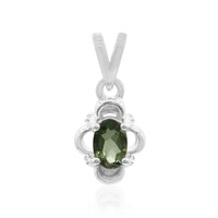 Colgante en plata con Turmalina verde