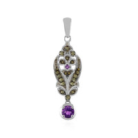 Colgante en plata con Amatista de Zambia