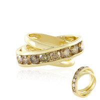 Anillo en oro con Diamante champán I2 (de Melo)