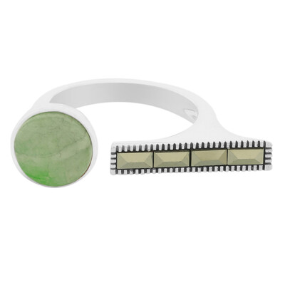 Anillo en plata con Jade verde (TPC)