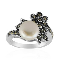 Anillo en plata con Perla blanca Freshwater