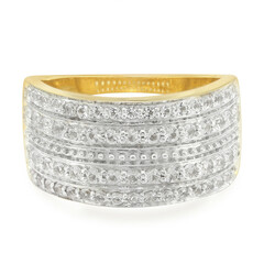 Anillo en plata con Topacio blanco