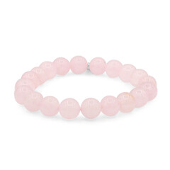 Brazalete en plata con Cuarzo rosa
