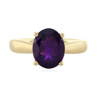 Anillo en plata con Amatista de Zambia