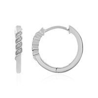 Pendientes en plata con Diamante I4 (J)