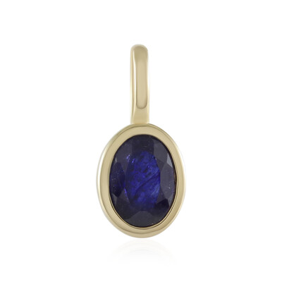 Colgante en plata con Zafiro azul de Madagascar