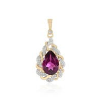 Colgante en oro con Granate Magenta (SUHANA)