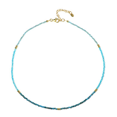 Collar en plata con Apatita azul neón