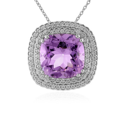 Collar en plata con Amatista Rosa de Francia
