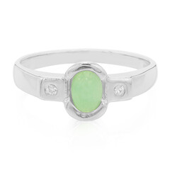 Anillo en plata con Crisoprasa imperial
