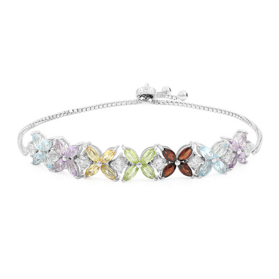 Brazalete en plata con Topacio azul cielo