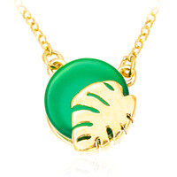 Collar en plata con Ágata verde