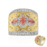 Anillo en plata con Zafiro Padparadscha (Dallas Prince Designs)