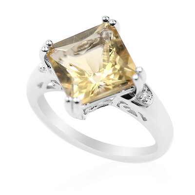 Anillo en plata con Labradorita dorada