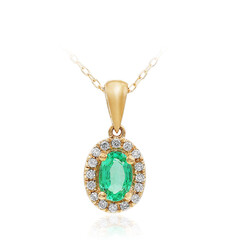 Collar en oro con Esmeralda de Zambia AAA