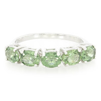 Anillo en plata con Apatita Cromada