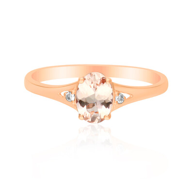 Anillo en oro con Morganita AAA