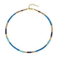 Collar en plata con Zafiro azul de Madagascar (Riya)