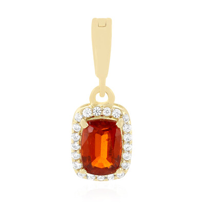 Colgante en oro con Cianita naranja de Tanzania