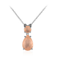 Collar en plata con Cuarzo durazno pastel