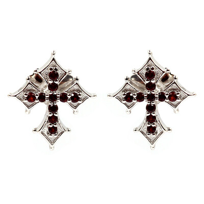 Pendientes en plata con Granate de Mozambique (Dallas Prince Designs)