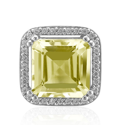 Colgante en plata con Citrino de color limón