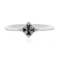 Anillo en plata con Diamante negro