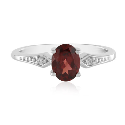 Anillo en plata con Granate de Mozambique
