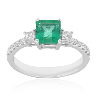 Anillo en oro con Esmeralda de Zambia AAA (CIRARI)
