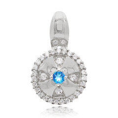 Colgante en plata con Apatita azul neón