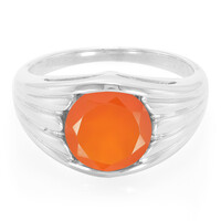 Anillo de hombre en plata con Cornalina