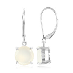 Pendientes en plata con Piedra de Luna blanca