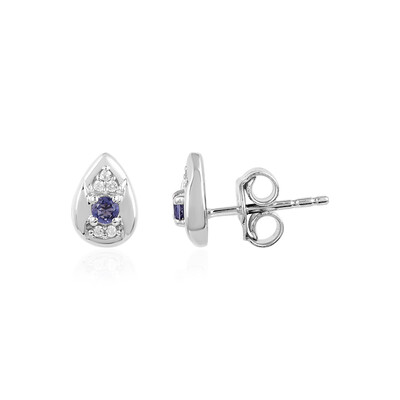 Pendientes en plata con Iolita