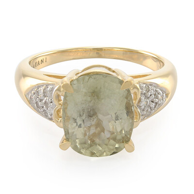 Anillo en oro con Turmalina cuprífera (AMAYANI)