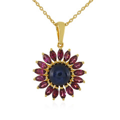 Collar en plata con Zafiro estrella azul
