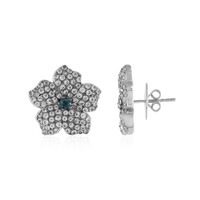 Pendientes en plata con Topacio azul de Londres (Dallas Prince Designs)