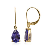 Pendientes en oro con Tanzanita AAA (CIRARI)