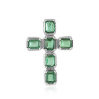 Colgante en plata con Apatita verde