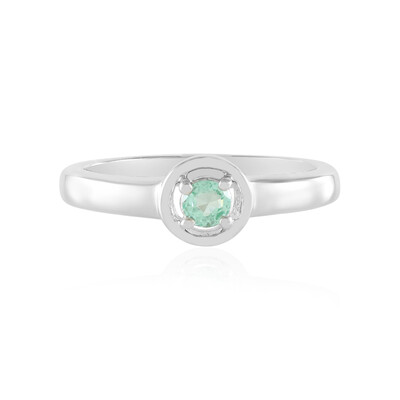 Anillo en plata con Esmeralda de Etiopía