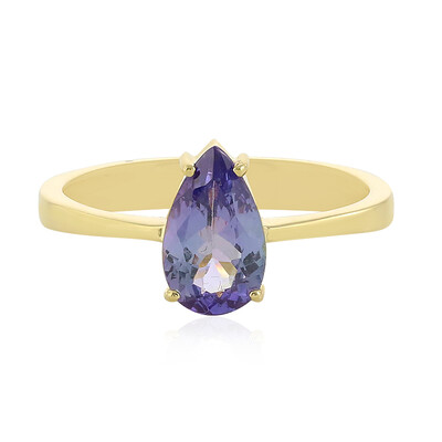 Anillo en oro con Tanzanita sin calentar
