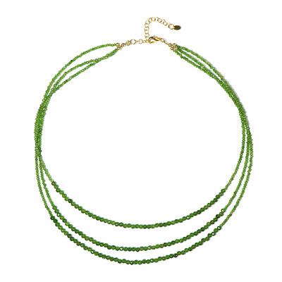 Collar en plata con Diópsido de Rusia (Riya)
