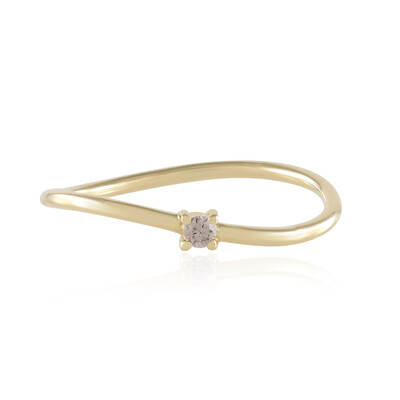 Anillo en oro con Diamante champán SI2