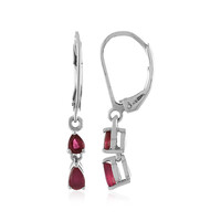 Pendientes en plata con Rubí de Madagascar