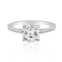Anillo en plata con Topacio blanco